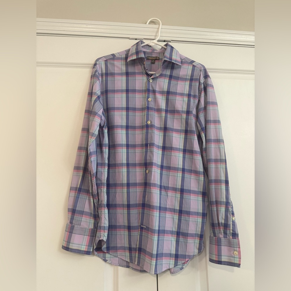 Peter Millar Summer Comfort Shirt Mens Medium M Performance Sport L/S